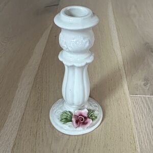 Vintage Capodimonte Ceramic Floral Candle Holder Made in Italy